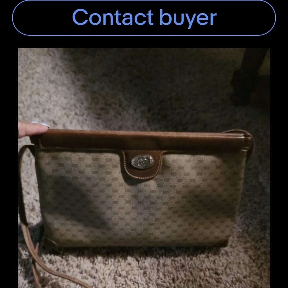 Vintage GG Gucci Brown  Crossbody Bag - Picture 4 of 11